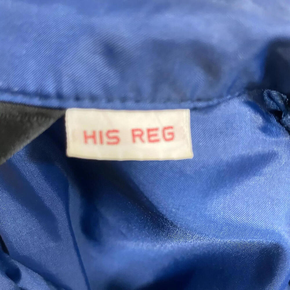 VTG JC Penny Windbreaker Jacket Men’s Size M Blue Nylon Snap Pockets - Picture 6 of 9
